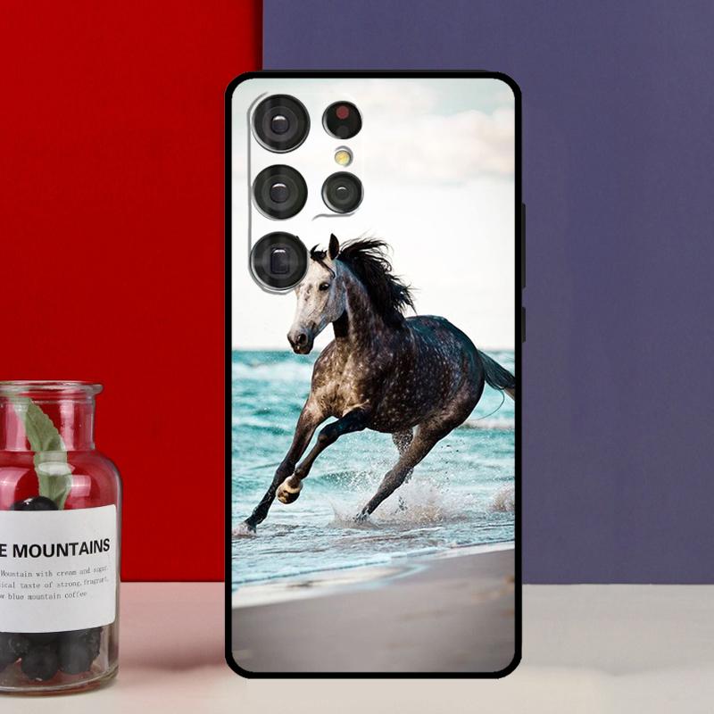 Galloping Horse Funda Case For Samsung Galaxy S25 Ultra S9 S10 S20 FE S21 S22 S23 Plus S24 Ultra Phone Cover