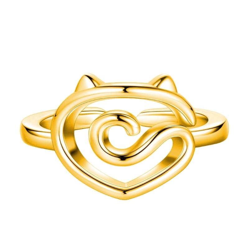 

Cat Crochet Loops Rings Metal Yarn Guide Rings Fashionable Jewelry Finger Holder