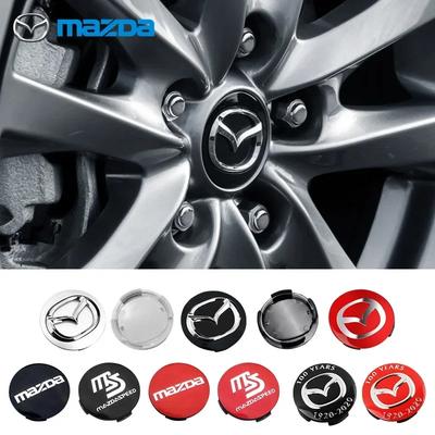 4 ks Stredové krytky kolies Logo Kryt náboja Znak Znak Dlhá noha 18MM 56MM Vnútorný priemer 53MM Nové modely Pre Mazda 3 Atenza Axela CX3 CX4 CX5 CX7