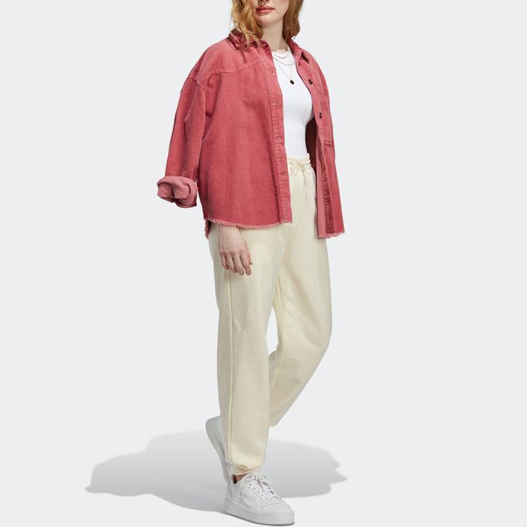 Adidas Originals Sakura Limited Edition Logo Print Mid-Rise Tapered Knit Joggers Women Joggers Off-White IN7115