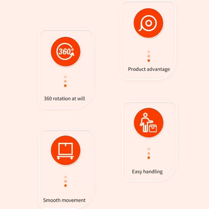 4pcs Furniture Base Rotates Rollers Adhesive Desigs Furniture Base Casters Simple Installation for Renters & Homeowners