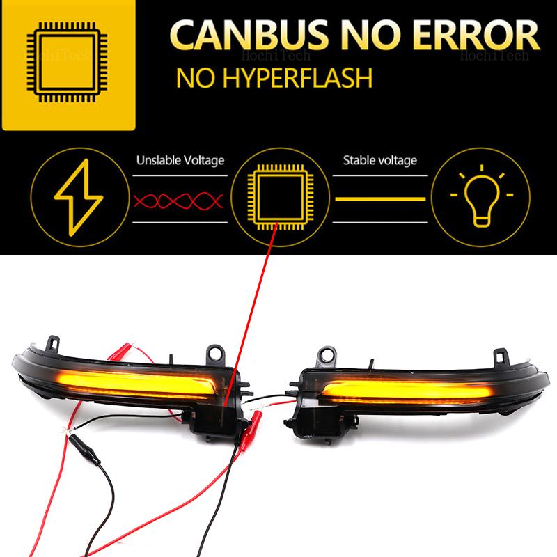 Dynamic LED Turn Signal Rearview Mirror Indicator Blinker Repeater For BMW X1 F48 F49 X2 F39 F40 F45 F46