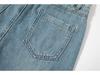 Light Blue High-Waist Slit A-line Denim Skirt for Women - 2025 Casual Mid-Length Slimming Design