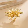 Metal Sparkler Brooch for Women, Abstract Daisy Pin, 2 In 1 Convertible Ring Corsage for Coat Suit Jacket, Trendy Gift