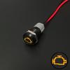 8/12/14MM Black Housing Metal Indicator Light Waterproof Car LED Pilot Signal Lamp Panel Dashboard Warning 12V 24V Customization