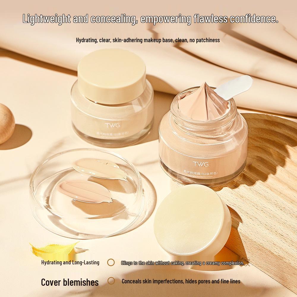 TWG Soft Light Foundation: Waterproof, Long-lasting, Hydrating, Concealing BB Cream That Brightens and Controls Oil Without Caking.