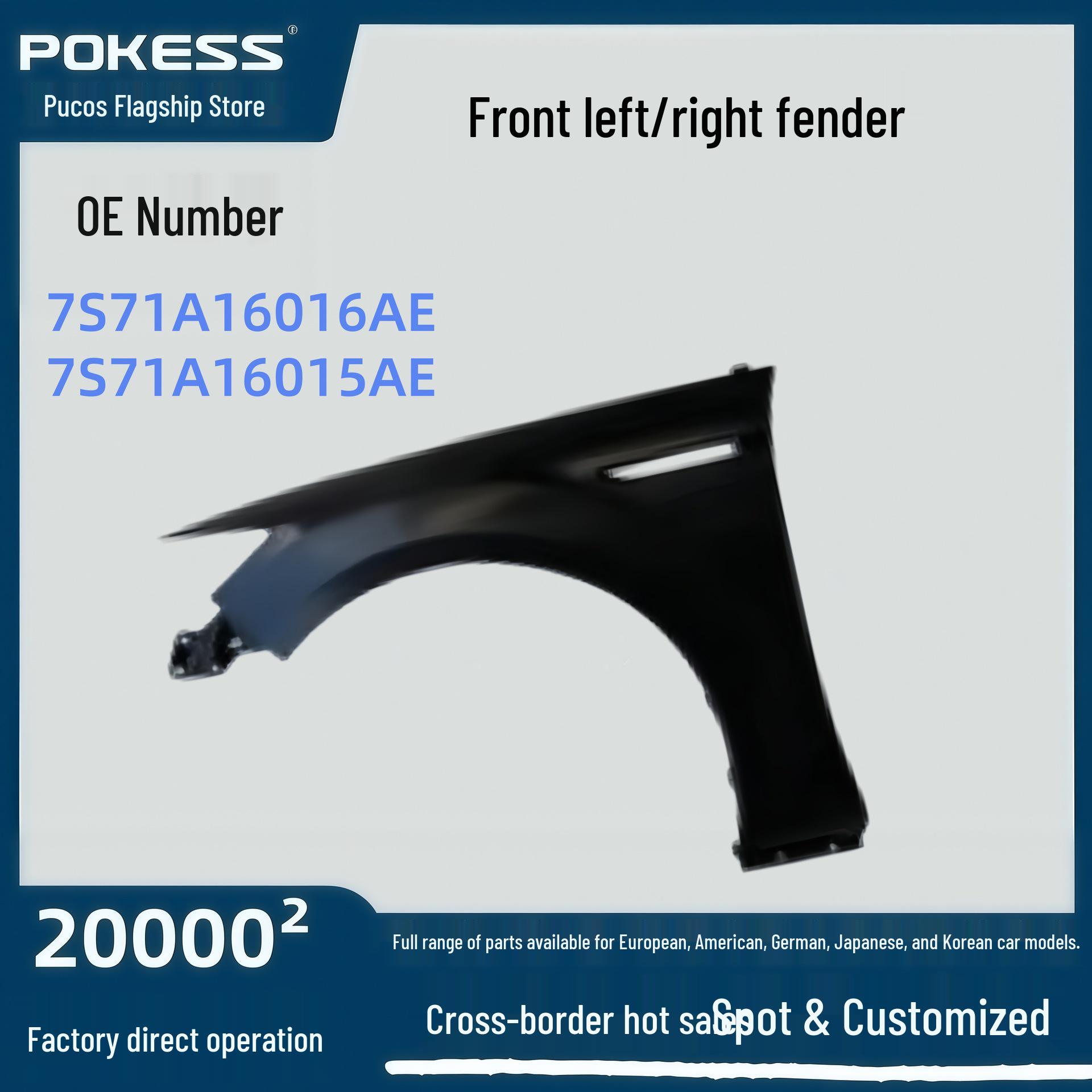 

Auto Parts: Front Left/Right Fender for Ford Mondeo (7S71A16016AE, 7S71A16015AE) Fender Front Left