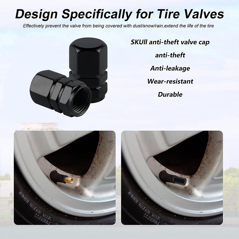 4Pcs Tire Valve Stem Caps Decorative Tires Accessories Aluminum Alloy Nipple Wheel Caps Cars Motorcycles Bicycle Cover Dustproof