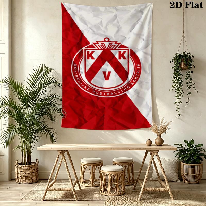 KV Kortrijk Wall Tapestry Aesthetic Wall Hanging Printed Fabric Blanket Decorative Tapestries for Bedroom Living Room Home Decor