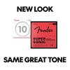 Fender SuperSonicTM 250R Electric Guitar Strings, Nickel-Plated Steel, Ball End, Gauges .010-.046 (3-Pack)