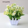 10 Styles Artificial Flowers Plastic Fake Flower Potted New Simulation Plant  Home Decor