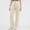 Autumn and winter women's yoga new sports and leisure high waist loose drawstring straight fleece warm wide leg sweater pants