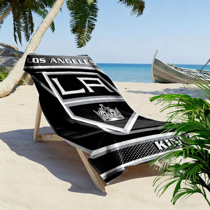 Los Angeles Kings Druck Strandtuch, Großes Weiches Schnelltrocknendes Handtuch für Strand Camping Schwimmen