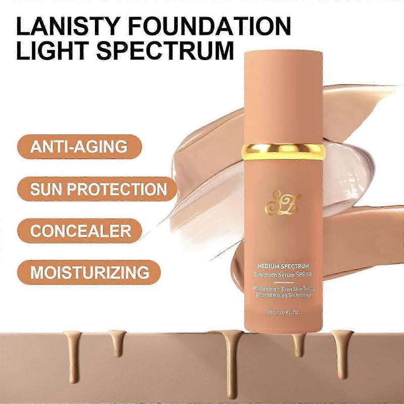 Spectrum 4-in-1 Foundation with SPF50+, Hydrating Medium To Full Coverage, Long-Lasting & Waterproof for Gym, Sports, Dance