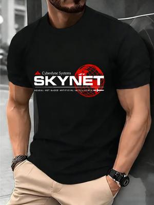 Cyberdyne Systems Skynet Men's Graphic T-Shirt Soft Moisture-Wicking Cotton Shirt All-Season Casual Formal Wear Clothing