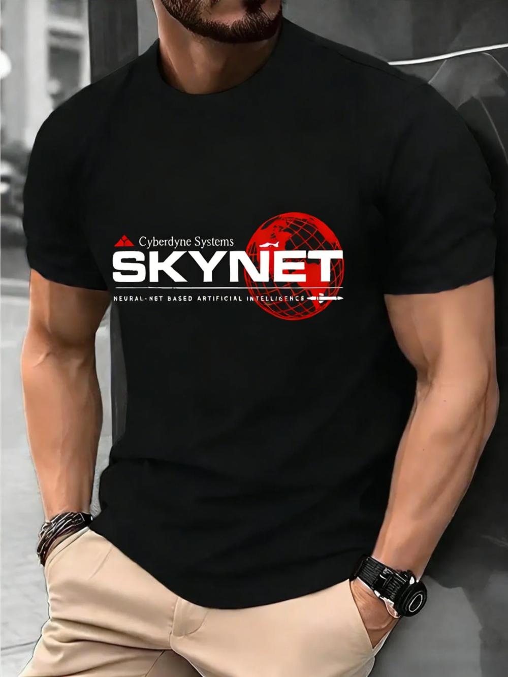 

Cyberdyne Systems Skynet Men s Graphic T-Shirt Soft Moisture-Wicking Cotton Shirt All-Season Casual Formal Wear Clothing L зелений