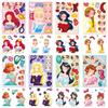 8 Styles/bag Princess Face Swap Set Stickers Cartoon Cute Children Baby Puzzle DIY Early Education Puzzle Stickers