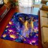 1PC Vibrant Elephant In Fantasy Jungle Print Carpet Rug for Living Room Bedroom Sofa Doormat Home Decor Non-slip Floor Mat