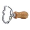 Zinc Alloy Biscuit and Dumpling Edge Embossing Cutter with Wooden Handle