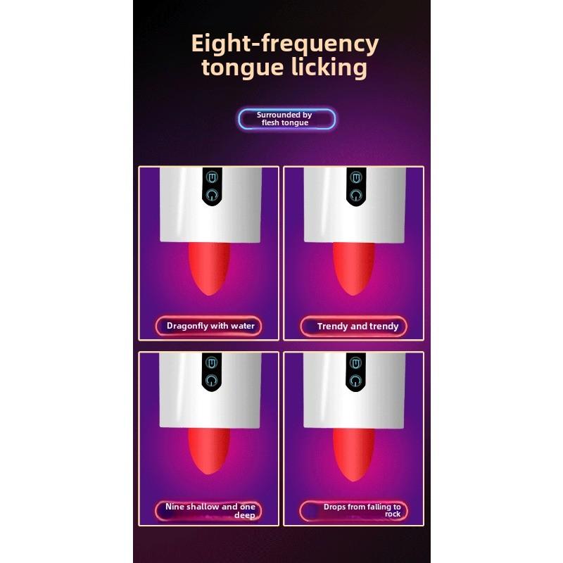 Cyclone Tongue Masturbator Intelligent Pronunciation Male Workout Stimulation Masturbation Apparatus Adult Erotic Sex Products