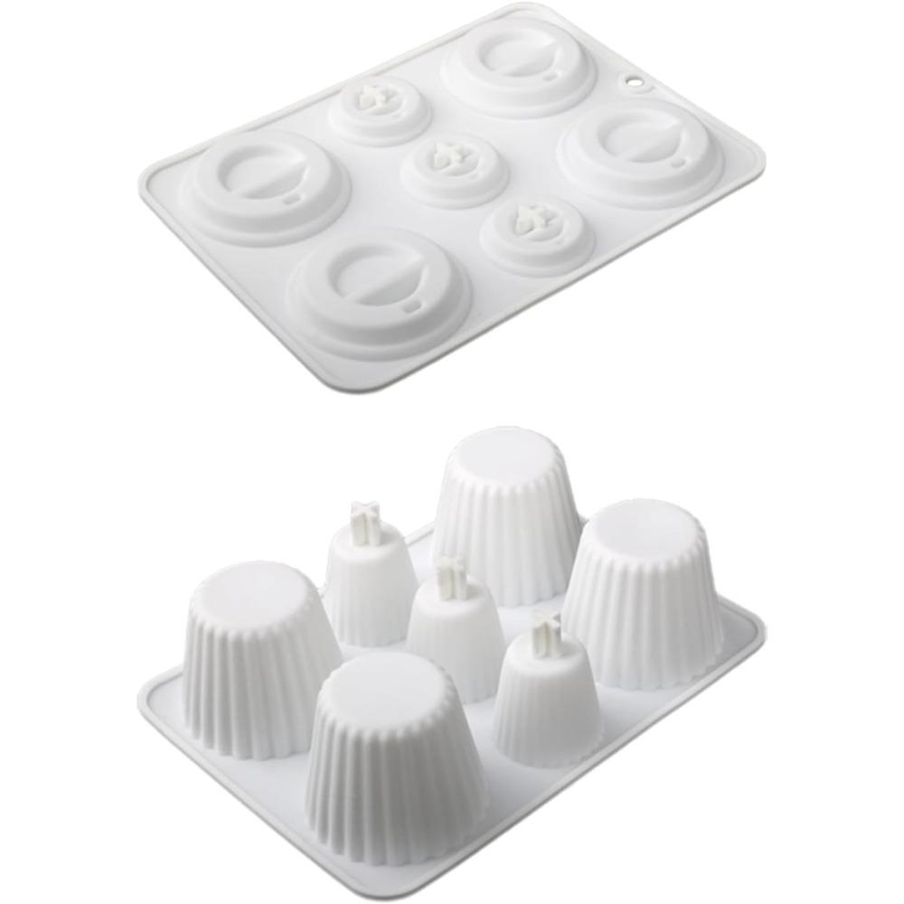 Silicone Baking Molds Set Cupcake Muffin Mold Reusable Cake Moulds for Making Chocolate Muffin Multipurpose Dessert Bakewares