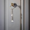 Elegant Fishbone Keychain Charm Pendant with Polished Fashion Accessory Portable for Comfortable Grip and Durability
