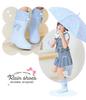 Arisana Hooded Rain Boots for Girls, Baby Blue, 19cm