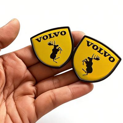 2 szt. Tarcza z logo łosia Odznaka Naklejka Metalowa 3D do Wszystkich Bagażników Błotników Samochodowych - Akcesoria Dekoracyjne do Stylizacji Samochodu