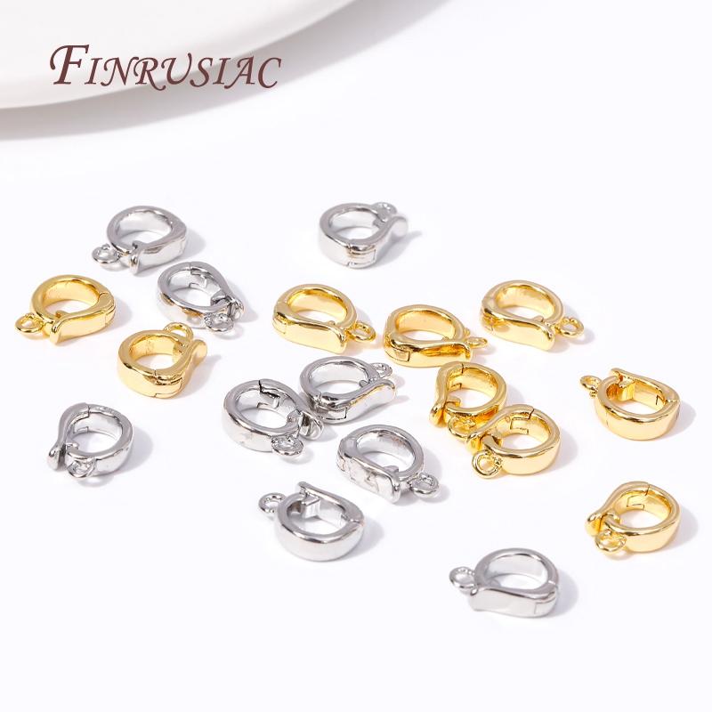 18K Gold Plated Bails For Pendant,Hinged Necklace Enhancer,Necklace Bail,Charms Clasps Connector For Jewelry Making Accessories