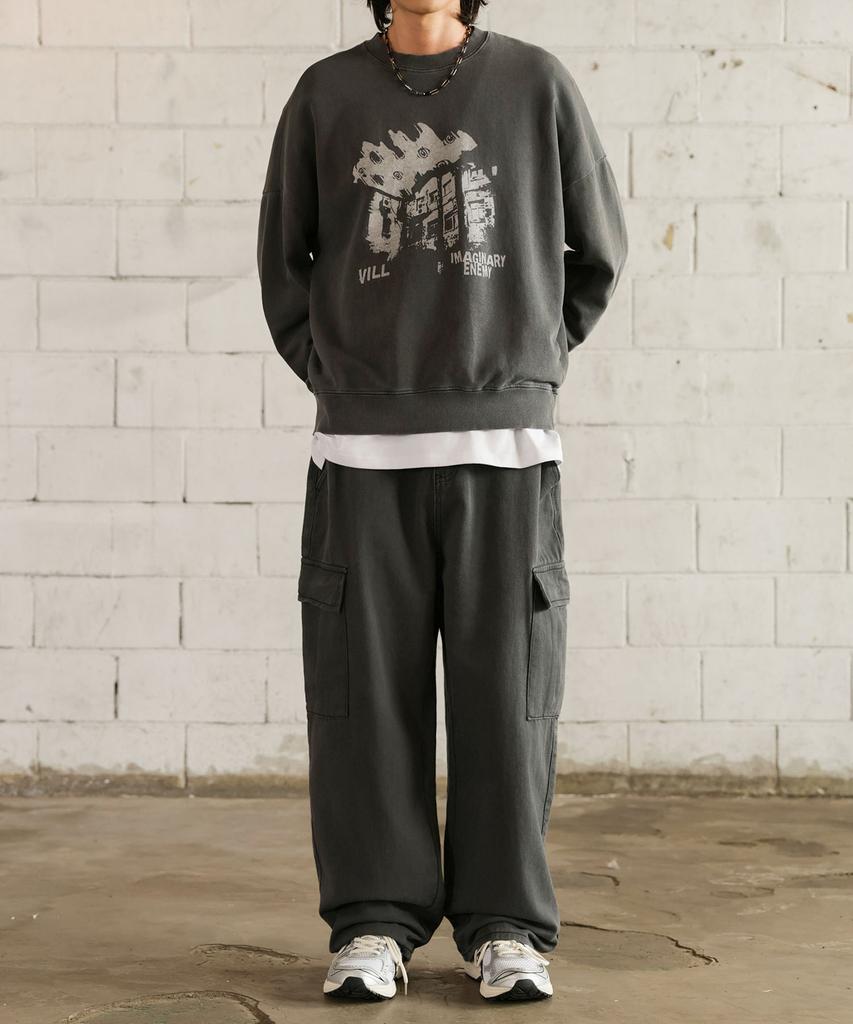 Jikeulib Cargo Pocket Wide Cotton Pants