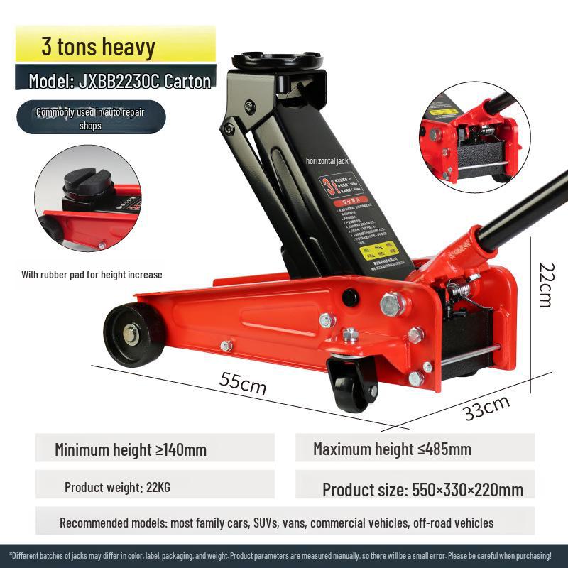 3-Ton Hydraulic Car Jack for SUVs & Vans