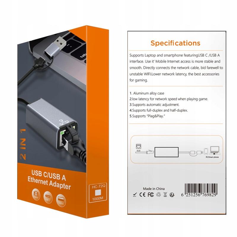 Network Card Usb 3.0 Gigabit Lan 1000 Mb Rj45