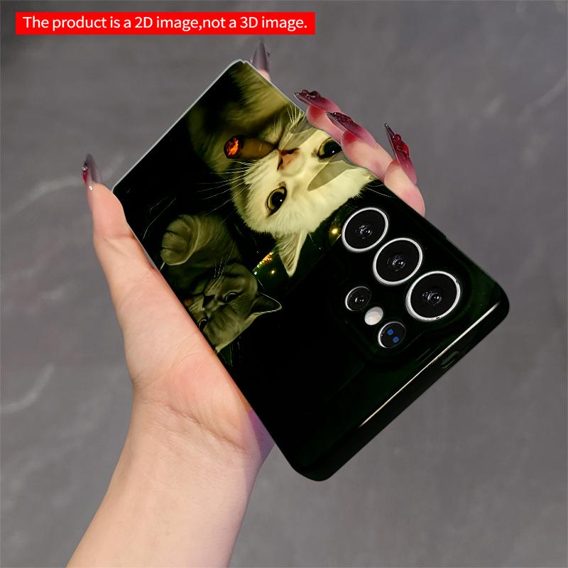 2DFlat Samsung Phone Case Night Drive Cats with Cigars Phone Case Applicable To Galaxy S22 S23 S24 S25ULTRA S26 A12 A13 A14 A15 A16  A34 A35 A54 A55