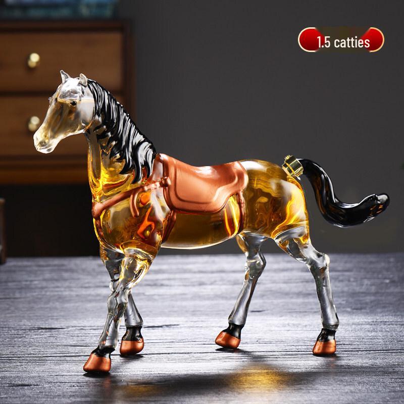 Creative Zodiac Horse Shaped Glass Bottle