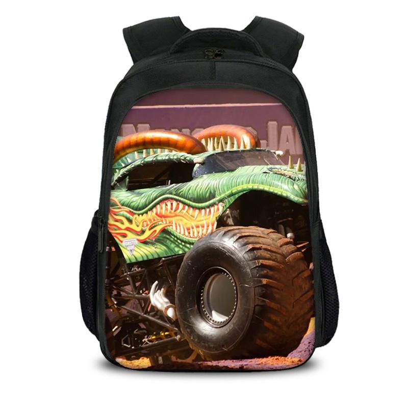 Monster Jam double-layer backpack cartoon print new trend student school best campus companion birthday gift