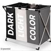 Shushi Waterproof Oxford Cloth Folding Laundry Hamper with Compartments