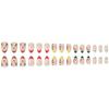 European & American Almond Shape Christmas Wearable Nails - 30 Detachable False Nails