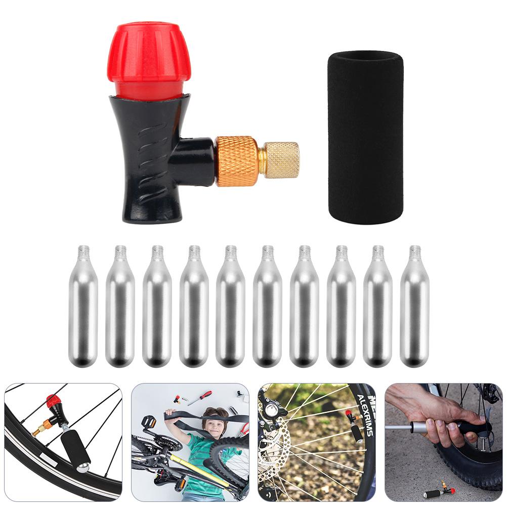 Buy 1 Set Bike Inflator Kit 10pcs Co2 Cartridges Co2 Inflator and
