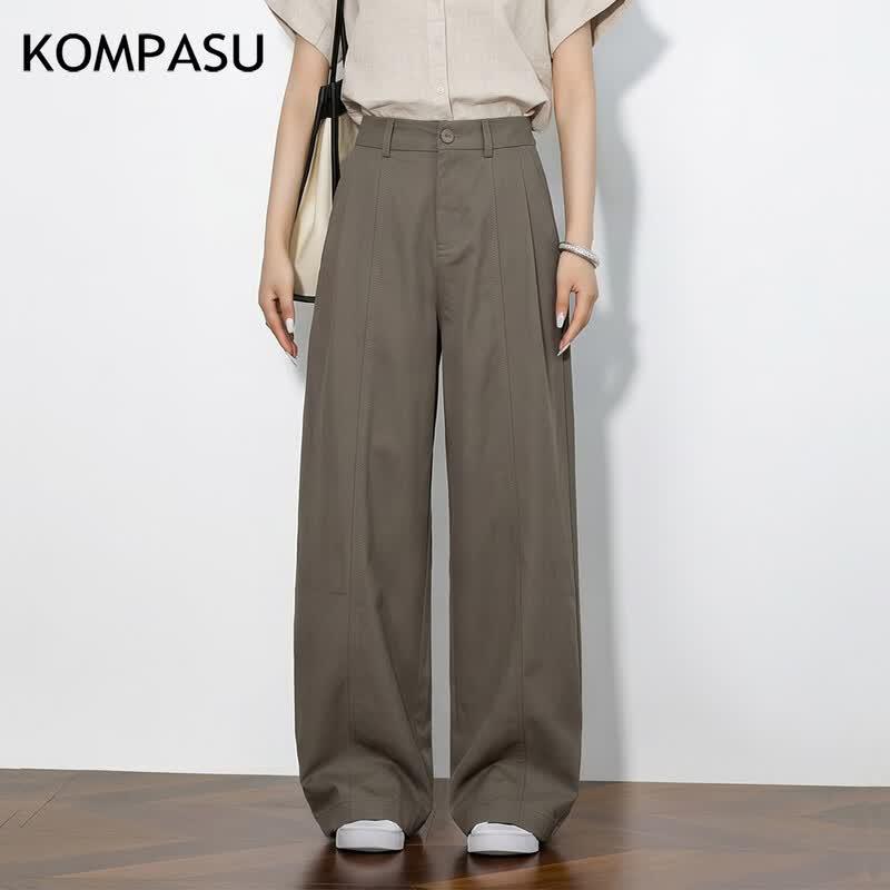 Pantaloni Casual Larghi da Donna in Misto Lyocell KOMPASU