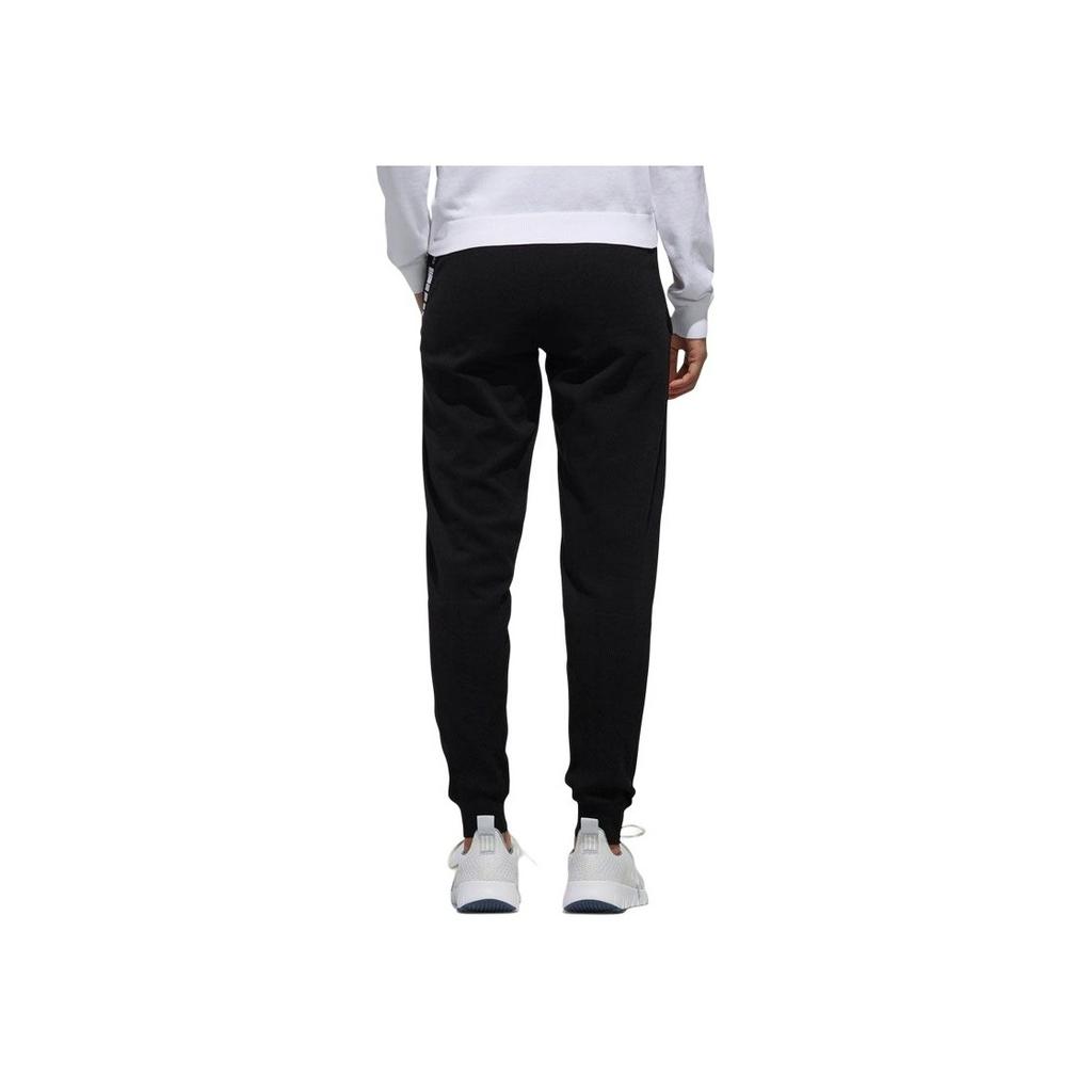 adidas Neo Casual Simple Fashion Letter Print Knitted Sports Pants Women Bottoms Black DW8348