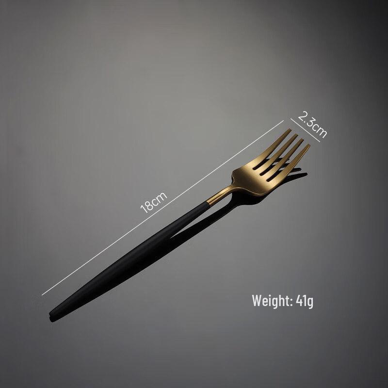

Qiānxīng Gold & Black Portuguese Dessert Fork Set