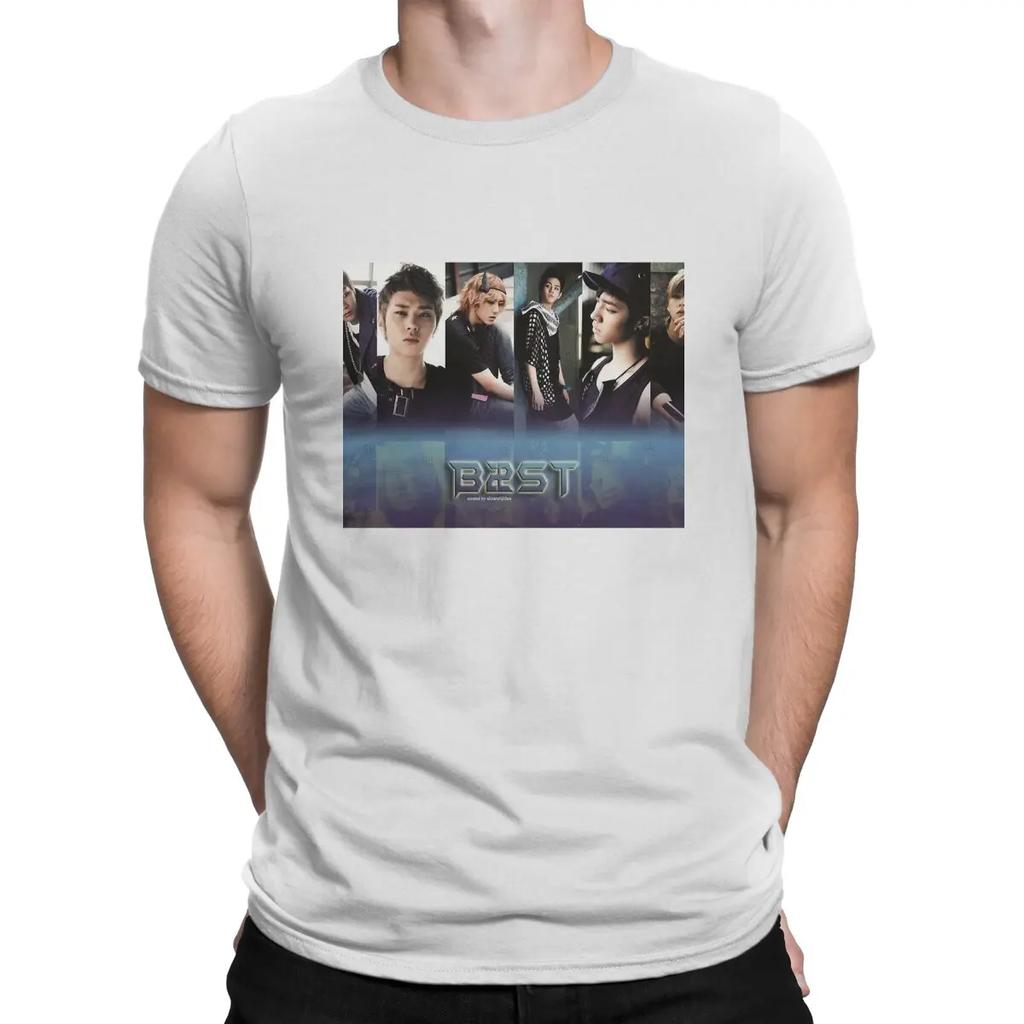 Pop Singing Group Man's TShirt B-Beasts O Neck Tops 100% Cotton T Shirt Funny High Quality Birthday Gifts Unisex