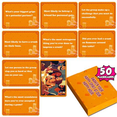 50 Creative Fun Warm-Up Game Cards Adult Wine Table Game Cards