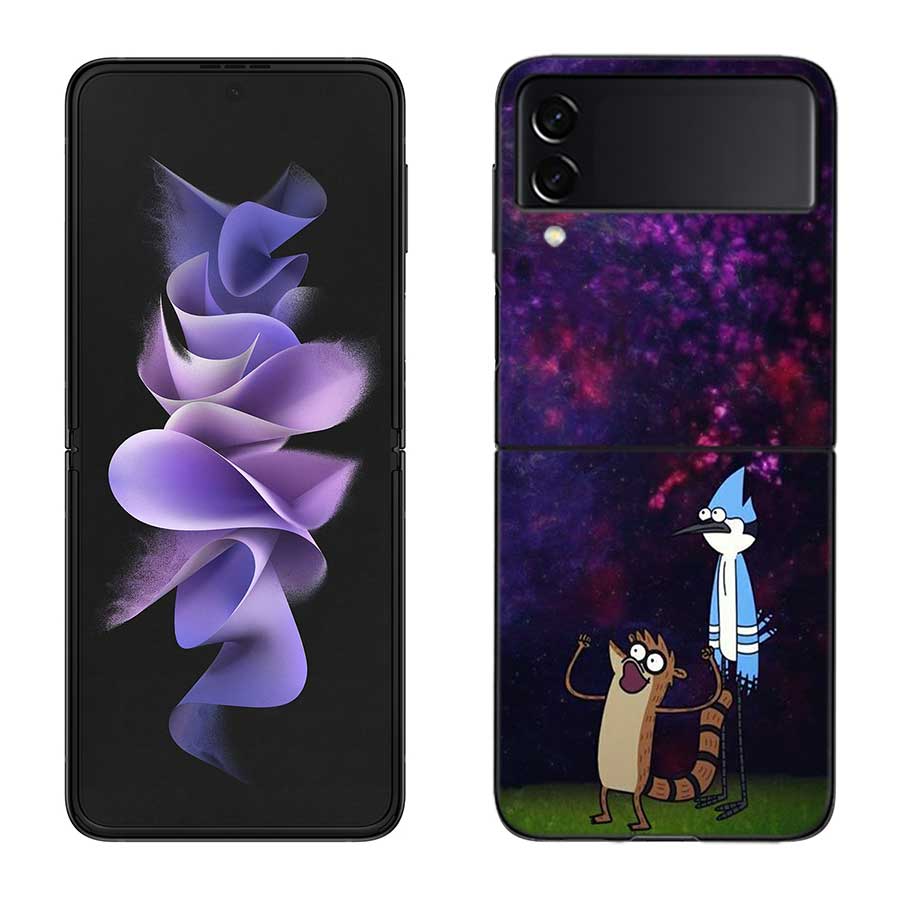 

Cartoon Regulars Cute Show Phone Case For Samsung Z Flip 7 6 5G Galaxy Z Flip 5 4 3 Black Hard Cell Cover Luxury PC Shell Coque Samsung Z Flip 7 5G