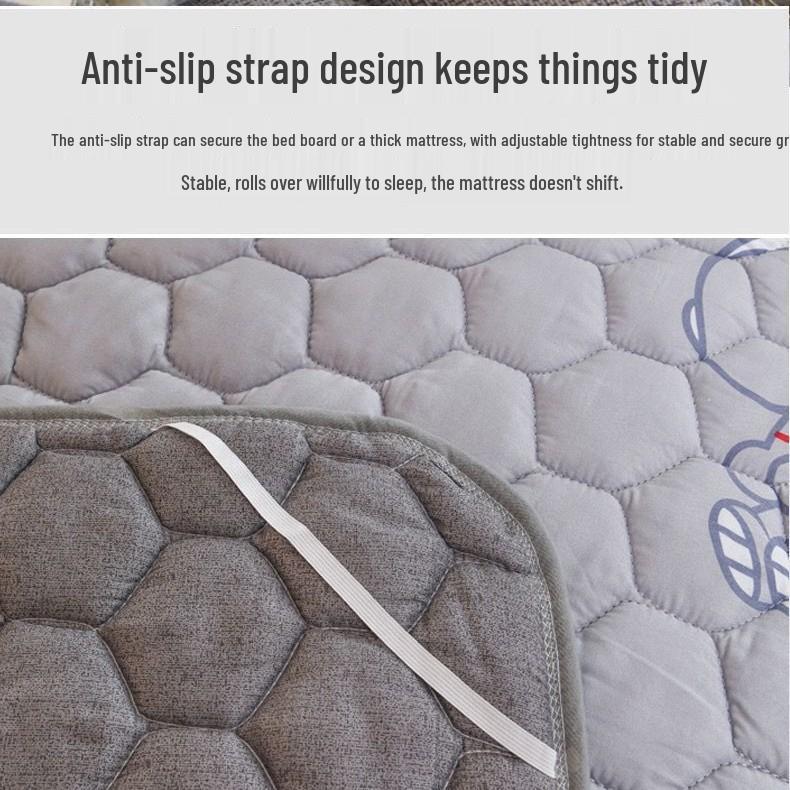 Universal Machine Washable Anti-Slip Mattress Pad for Single Student Dormitory or Bunk Bed