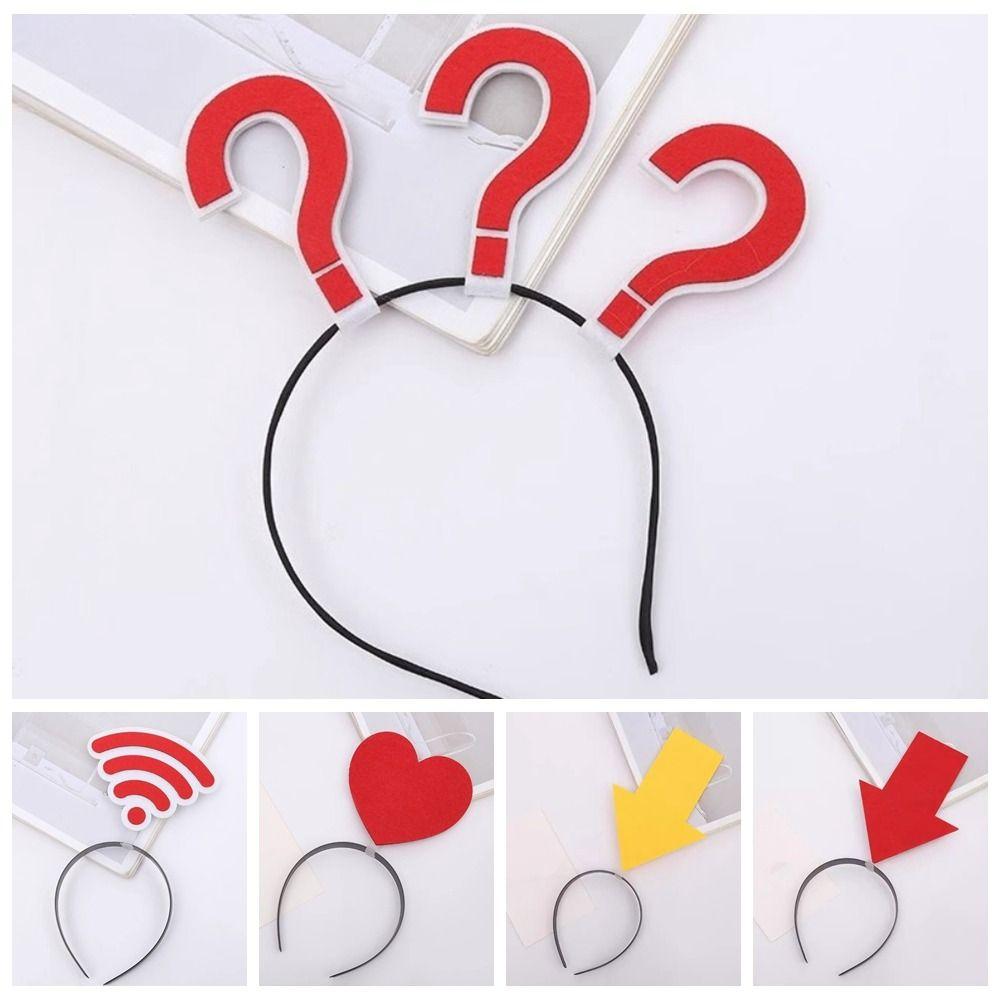 Arrow WiFi Hairband Question Mark Funny Props Headdress Creative Hair Band Gift