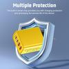 2.4A Multi-port Charger: Dual Type-C PD + Dual USB for Mobile Phones, Travel-Ready