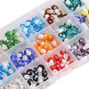 120X Mixed Mushroom Charm Bead Spacer Loose Beads with Clear Elastic Thread Pendant Hook for Jewelry Making DIY Supplies