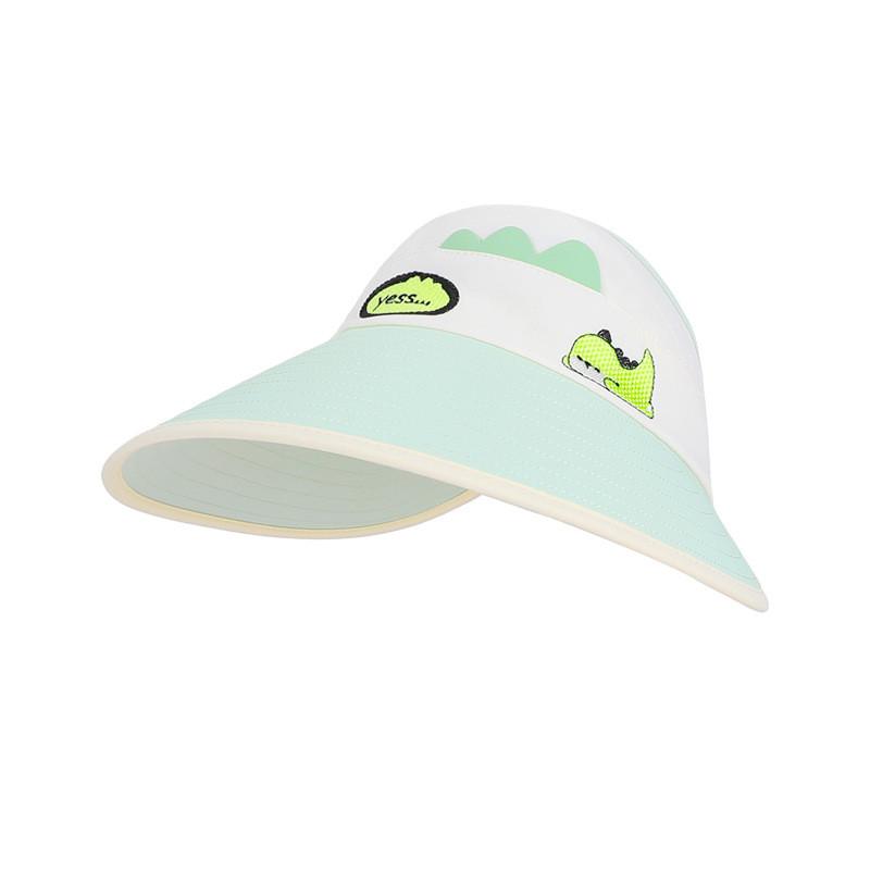 Dinosaur Kids Sun Hat With Breathable Nylon Wide Brim Uv Protection For Summer Outdoor Play