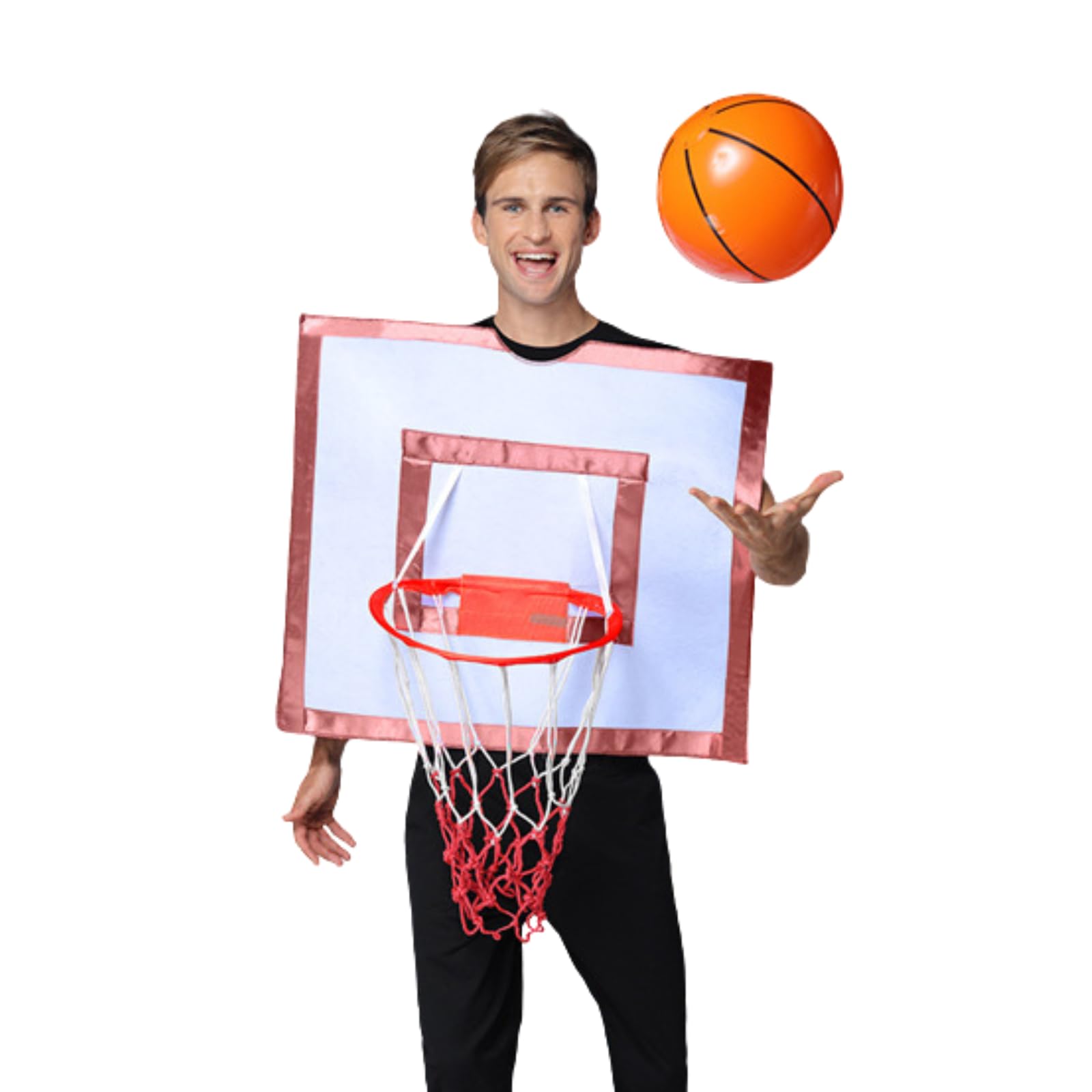 

Костюм для косплея баскетбольного кольца ADOSSY с головным убором и набором мячей, забавный костюм-трансформер (К)